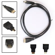 For Android Mobile phones Video play Cable 0.5M 3in1 HDMI to HDMI/Mini/Micro HDMI Adaptor Cable Kit HD for Tablet PC TV
