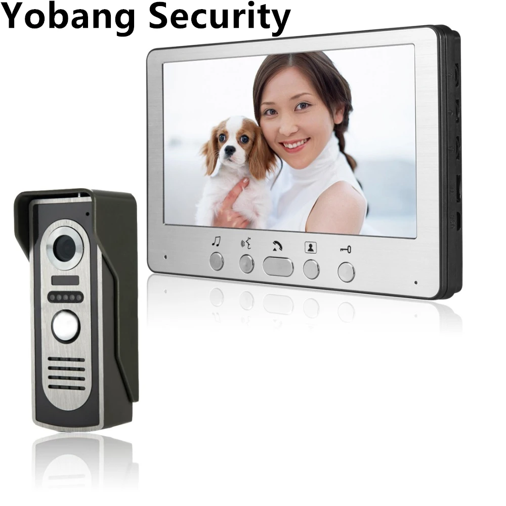 

7 inch Wired Video Door Phone Video Doorbell Indoor Monitor with IR-CUT Rainproof Outdoor Camera Visual Intercom ﻿