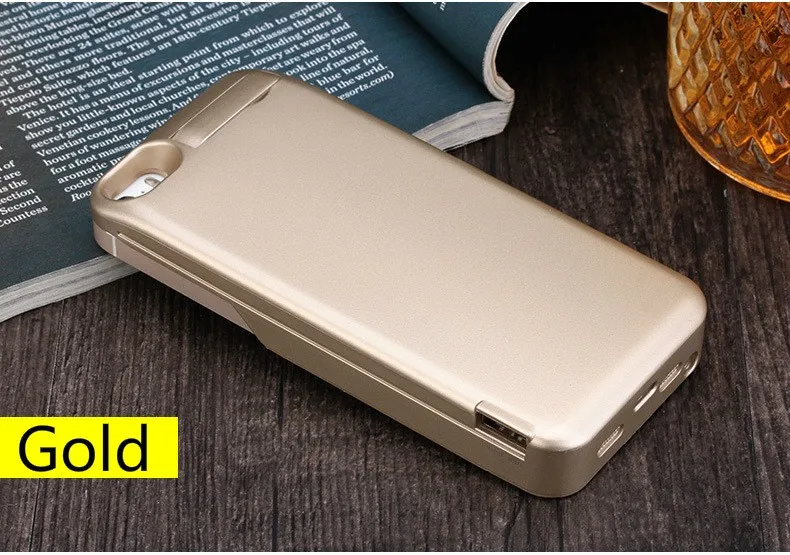 4200 мАч чехол для внешнего зарядного устройства для iPhone 5 5S 5c Портативный чехол для внешнего аккумулятора - Цвет: gold