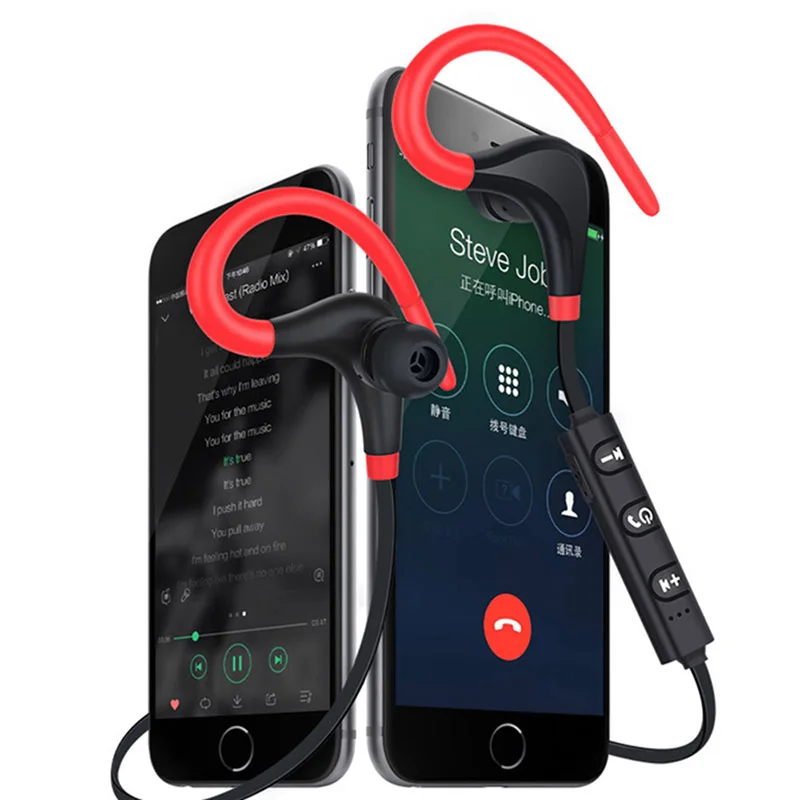 Спортивные bluetooth наушники громкой связи Беспроводной потенные с микрофоном уха