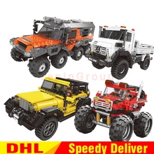 XingBao 03024 03025 XingBao 03026 03027 внедорожник LPing набор автомобиля Наборы строительные блоки самофиксирующиеся кирпичи Lepinges игрушки