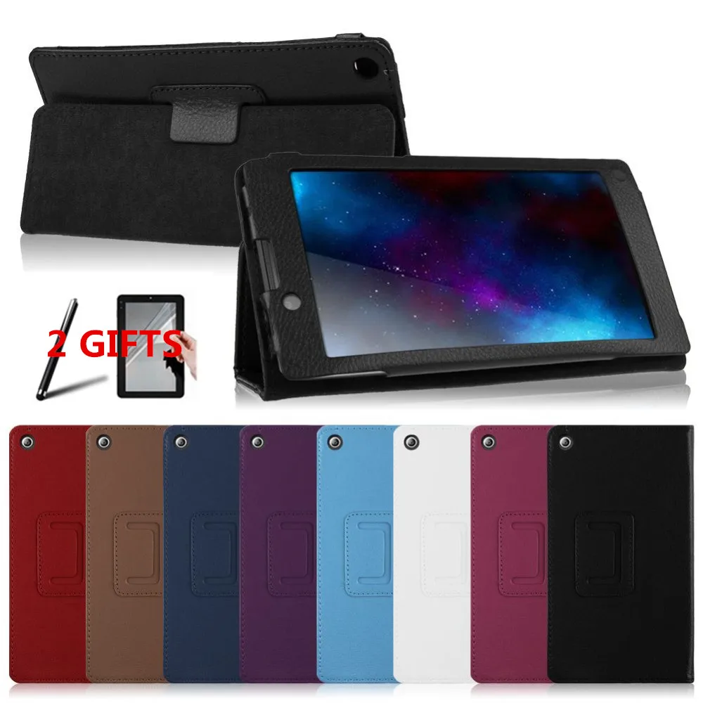 

Magnet Stand pu leather case cover for Lenovo Tab 2 A7-30 A7-30TC / A7-30HC 7 inch tablet cover case + screen protectors+stylus