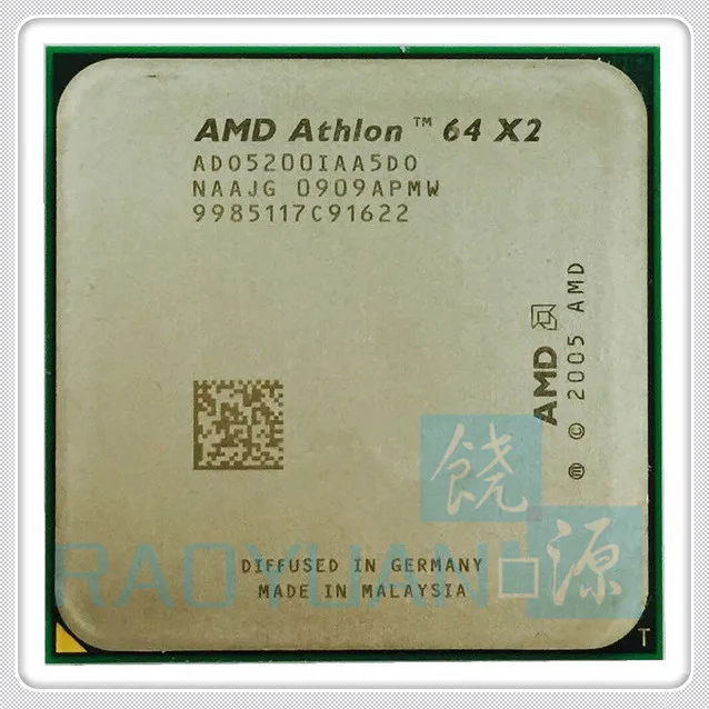 Двухъядерный процессор AMD Athlon X2 5200+ 2,7 ГГц ADO5200IAA5DO AD0520BIAA5DO ado5200ia5du ADO5200IAA5DD процессор Socket AM2 940pin