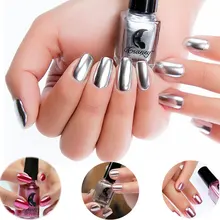 Сексуальный металлический зеркальный Серебряный голографический лак для ногтей долговечный лак для ногтей инструменты для дизайна ногтей
