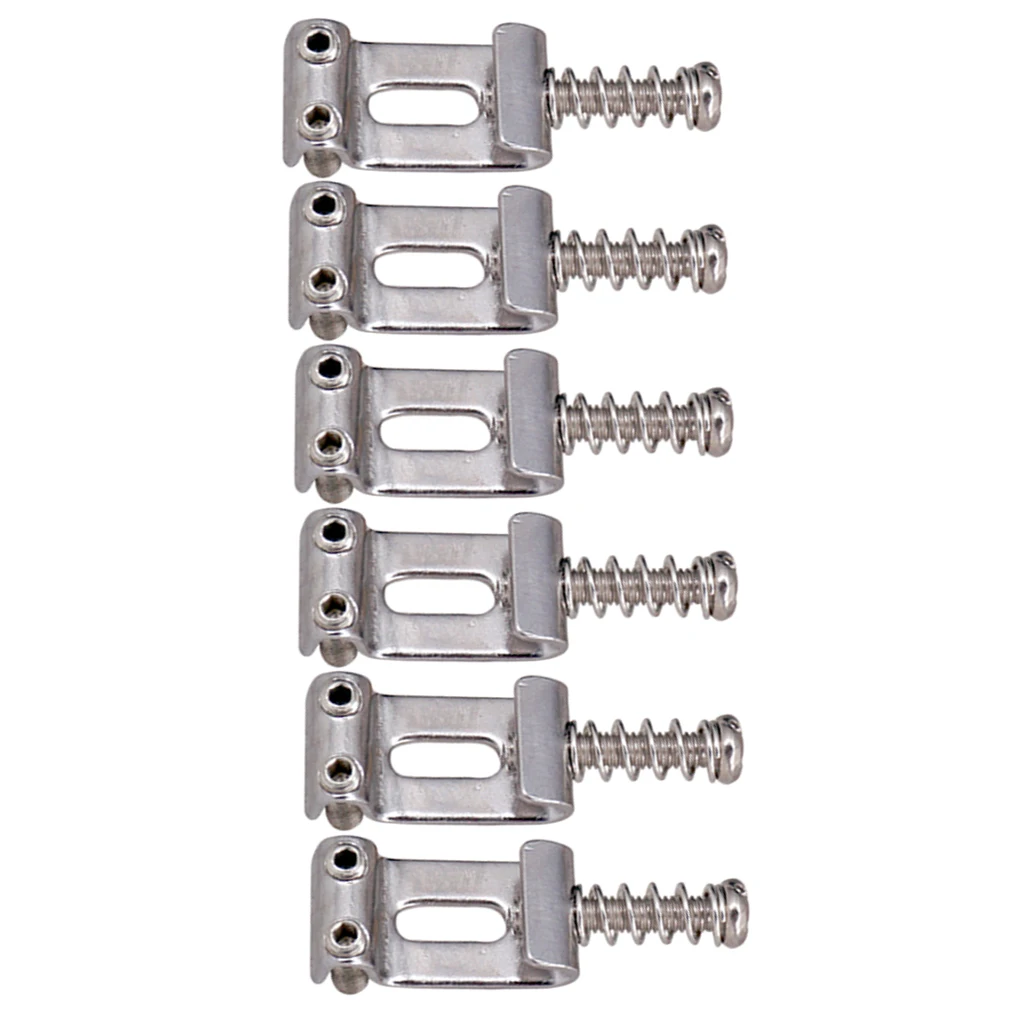 6 Saddles Hardtail Bridge Top Load Tremolo Bridge for Electric Guitar Bridge