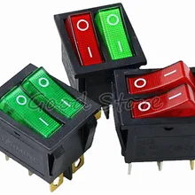 1 шт. KCD8 6PIN 16A 250V 20A 125V двойной светильник перекидной переключатель сделаны в Водонепроницаемый ВКЛ-ВЫКЛ KCD6 лодка Мощность переключатель