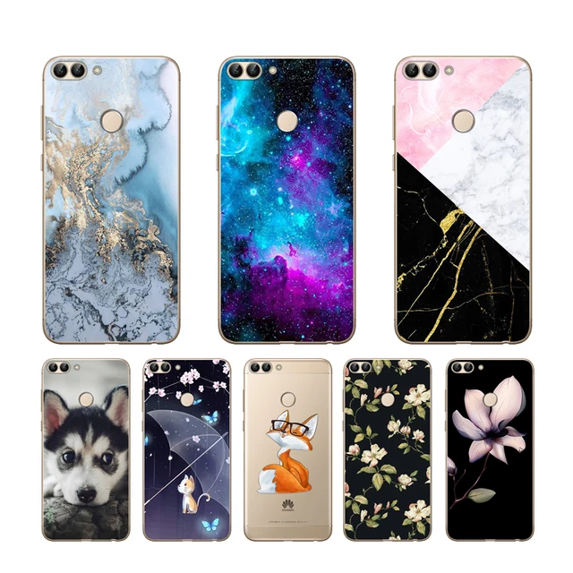 CaseRiver Huawei P Smart Case TPU Soft Silicone Transparent Back Cover Phone Case Huawei P Smart Cover FIG-LX1 Enjoy 7S Case