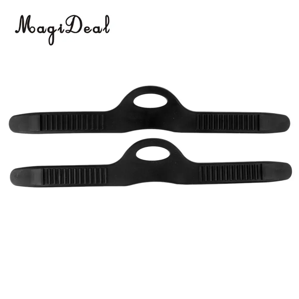 Durable Black Rubber Scuba Diving Snorkeling Swim Fin Strap Spare Replacement Accessories - S M L