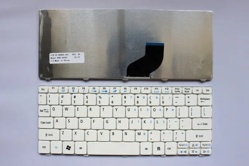 Новая белая клавиатура для ноутбука ACER ASPIRE ONE 532H D255 D260 AO532 AO532H AOD532H США | Компьютеры