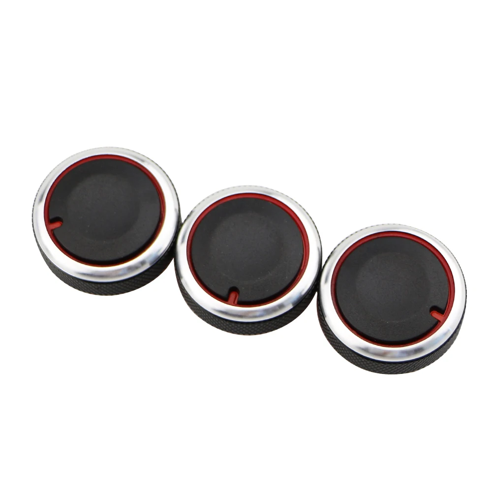 

Jameo Auto 3Pcs/Set Car Air Conditioning Turning Switch Knob AC Switch Knobs for Nissan Qashqai X-Trail Aluminum Alloy Parts