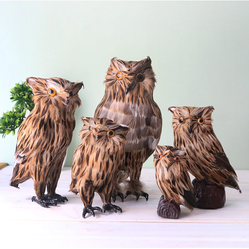

Owl crafts feather bird specimen sets photography props static model furniture craft statues Home decoration dies