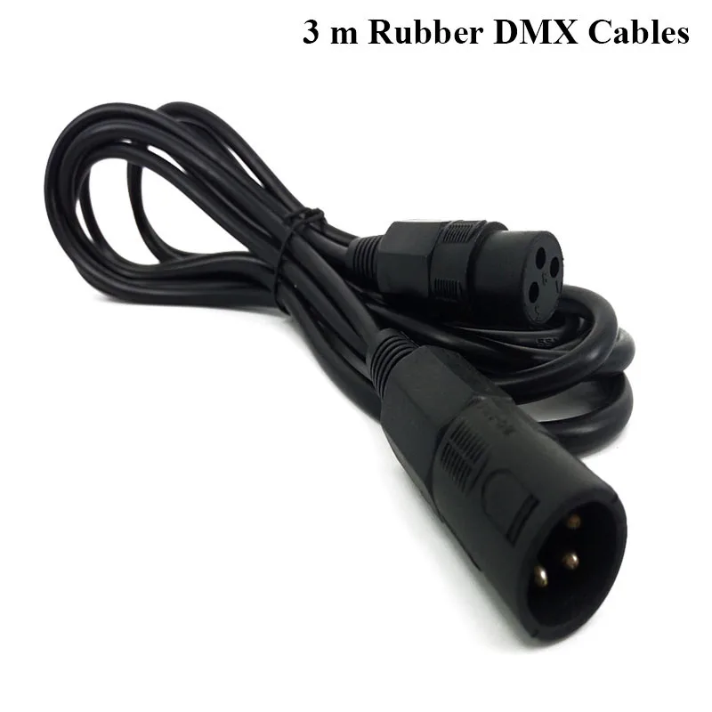 Высокое качество 1/2/3/5/10 м длина 3-контактный разъем для подключения сигнала резиновый кабель DMX для сцены светильник Par Светильник, аксессуары - Цвет: 3 meters-Rubber