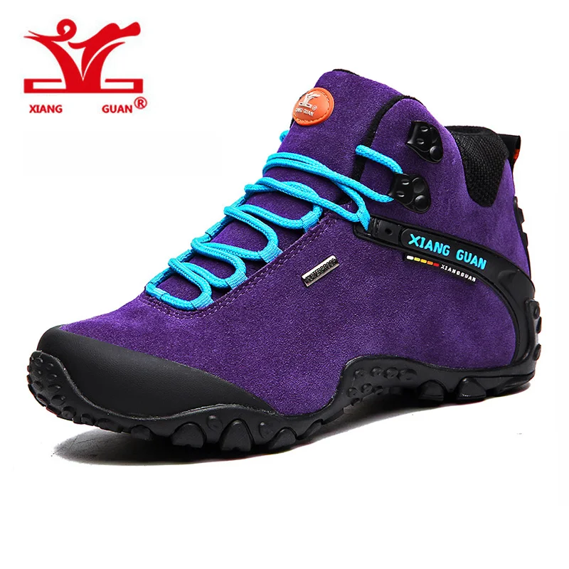 

XIANGGUAN Women Rubber sole walking climbing shoes breathable hiking shoes Waterproof winter warm Original style non-slip shoes