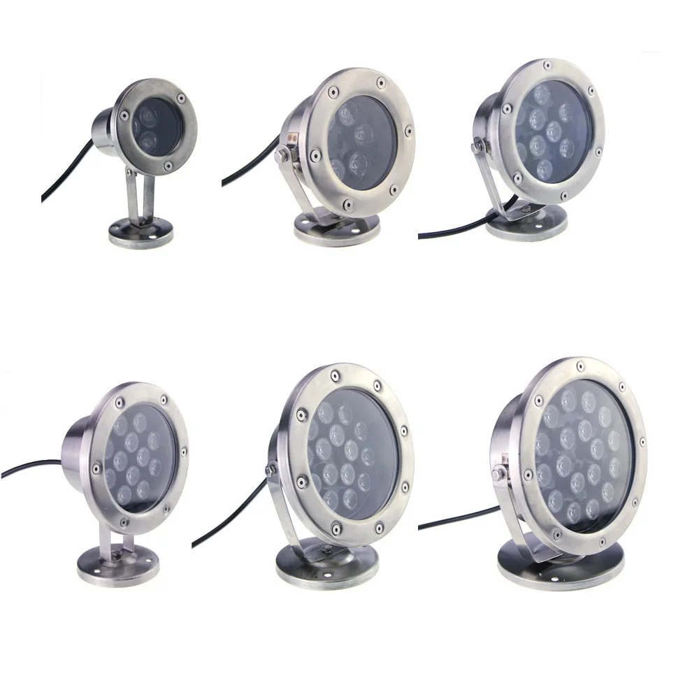

LED Buried light lamp 6W/12W/18W/24W/30W/36W Red Green Blue IP68 CREE LED Underwater Aquarium Pool Fish Tank RGB Spot DC12V