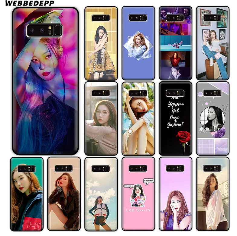 WEBBEDEPP Sunmi LEE Kpop Girl Мягкий силиконовый чехол для Samsung Galaxy A9 A8 A7 A6 Plus 2018 A5 A3 2017 2016 Note 9 8 |