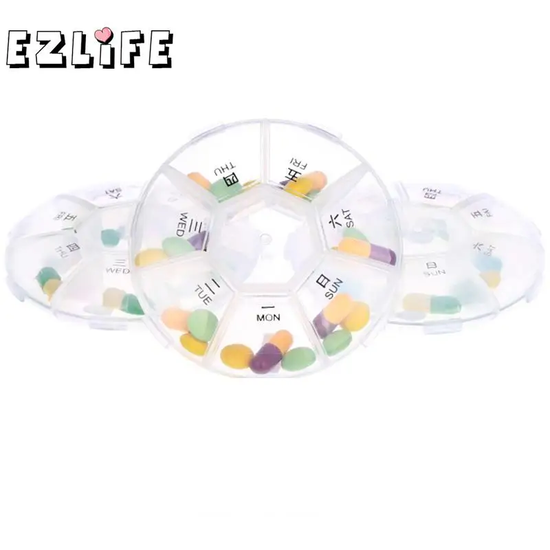 

Weekly 7 Days Tablet Pill Medicine Sorter Box Holder Storage Organizer Container Case Pill Storage Box XN036