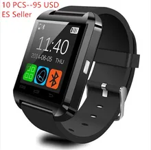 10 STÜCKE SCHWARZ SmartWatch Phone Kamerad U8 Bluetooth Für IOS Android Samsung HTC LG Sony Telefon mit Kostenloser Versand