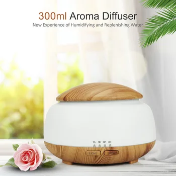 

KAIPUTE 300ml Air Humidifier Essential Oil Diffuser Aroma Lamp Aromatherapy Electric Aroma Diffuser Mist Maker for Home