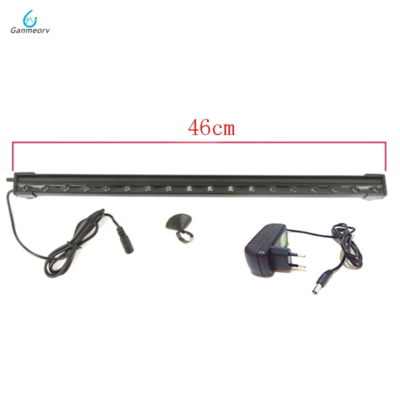 

46cm 18pcs LED Aquarium Fish Tank Light Tube Bar Light Underwater Submersible Air Bubble Safe Lighting US EU UK SAA Plug