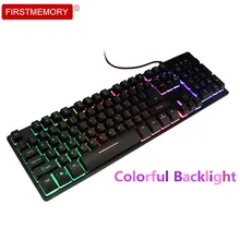 104 Keys Wired Keyboard Computer Gaming Keypad LED Backlit keycaps mechanical Game teclado RGB for PC