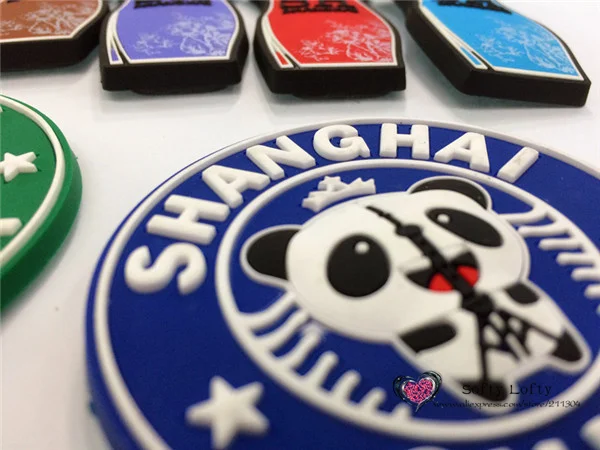 Chinese Tradiontal Rubber Fridge Magnets Shanghai Tourism Round Panda Styles - 3