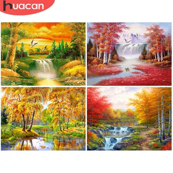 

HUACAN Diamond Embroidery Full Display Landscape Full Square/round Diamond Painting 5d Diamond Mosaic Scenic Resin Drill