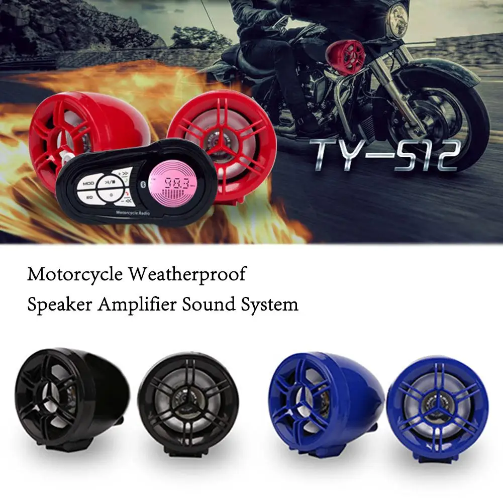 Мотоцикл всепогодный динамик усилитель звуковая система стерео Bluetooth динамик s FM радио MP3 музыкальный плеер