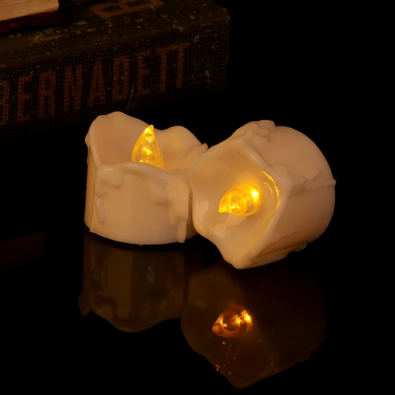 

Wholesale Flameless LED Electric Flickering Tea Light Candles Wedding Christmas Decor New May06