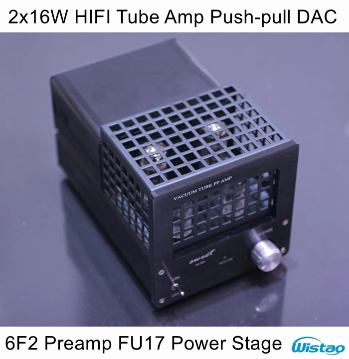 IWISTAO HIFI трубный усилитель мини Push pull с переключателем питания 2X16W 6F2 Preamp FU17