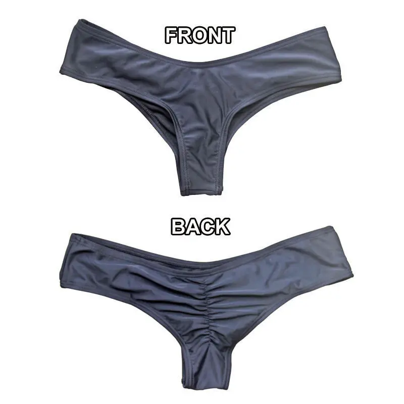NEW Summer Sexy Women Brazilian Cheeky T-Back Cut Out Thong Bottom Bikini G-String swimming trunks Swimwear solid color