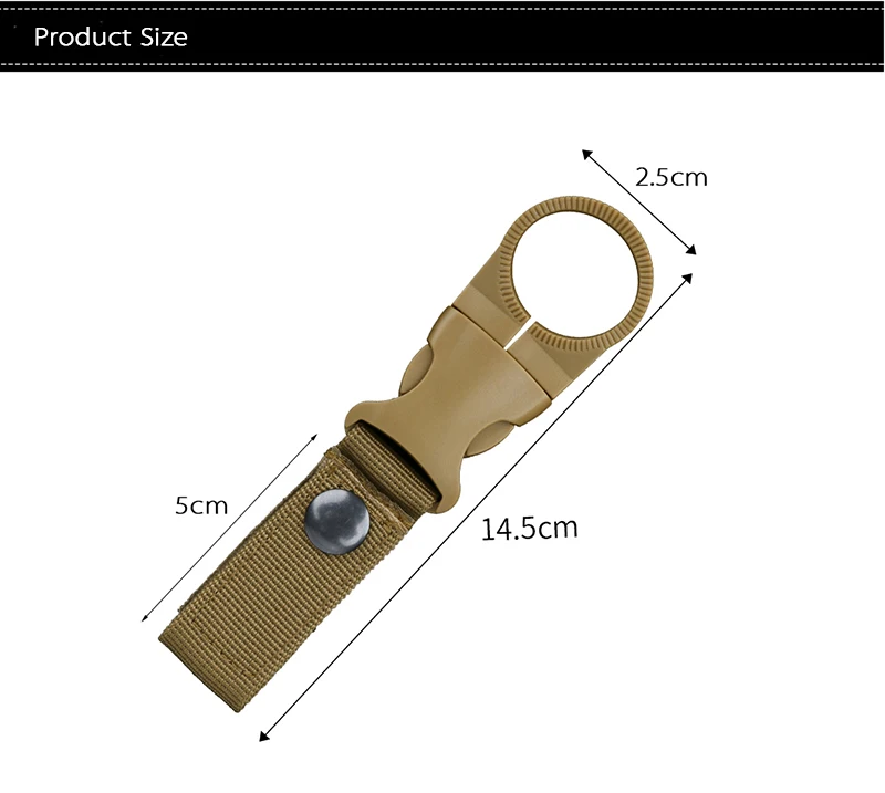 2 шт., портативная вешалка для бутылок, карабин, для альпинизма, пешего туризма, универсальный рюкзак, ремень, крючок, EDC, Quickdraw, пряжка, снаряжение для выживания на открытом воздухе