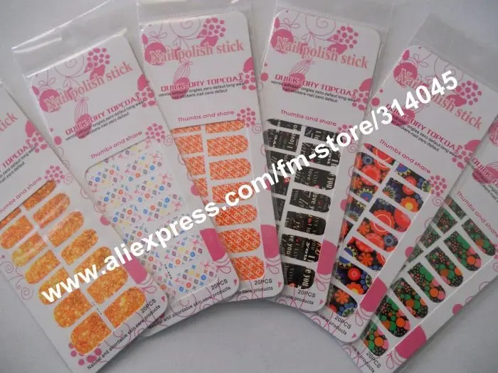 New Arrival 99 Kinds Styles Nail Art Self Adhesive Fingers And New Arrival 99 Kinds Styles Nail Art Self Adhesive Fingers And Toes Polish Sticker Patch Quick Dry Topcoat 20pcs Pack In Stickers Decals From