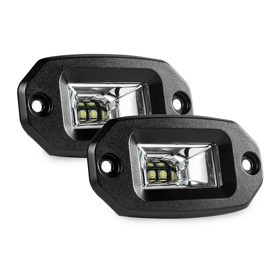 2x 20W Waterproof Flush Mount LED Pods Flood Work Light Bar for Jeep