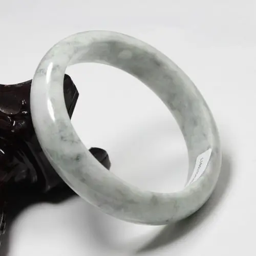 

3054 Beautiful Natural Gray Grade "A" Jadeite Jade Gems Bangle Bracelet