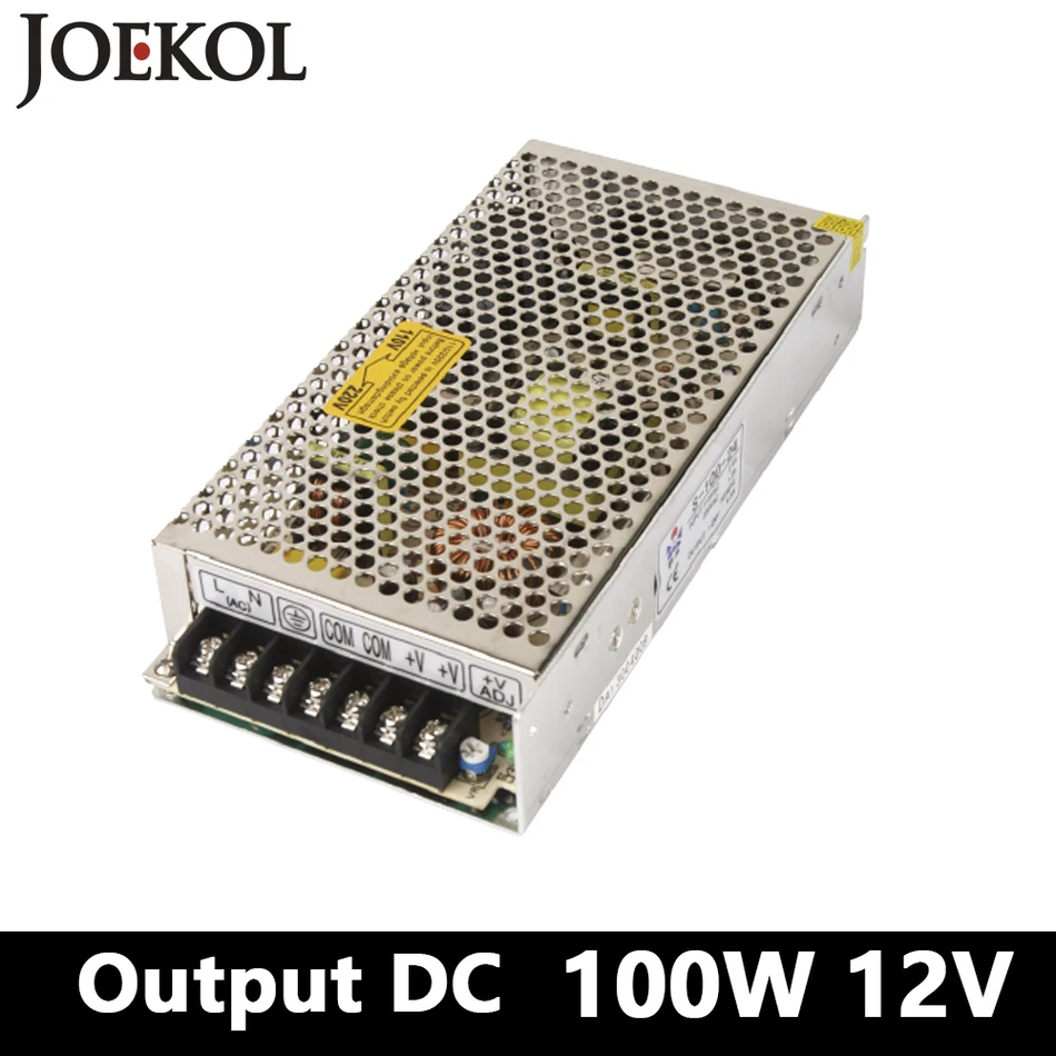 

switching power supply 100W 12v 8A,Single Output ac-dc voltage converter for Led Strip,AC110V/220V Transformer to DC 12V