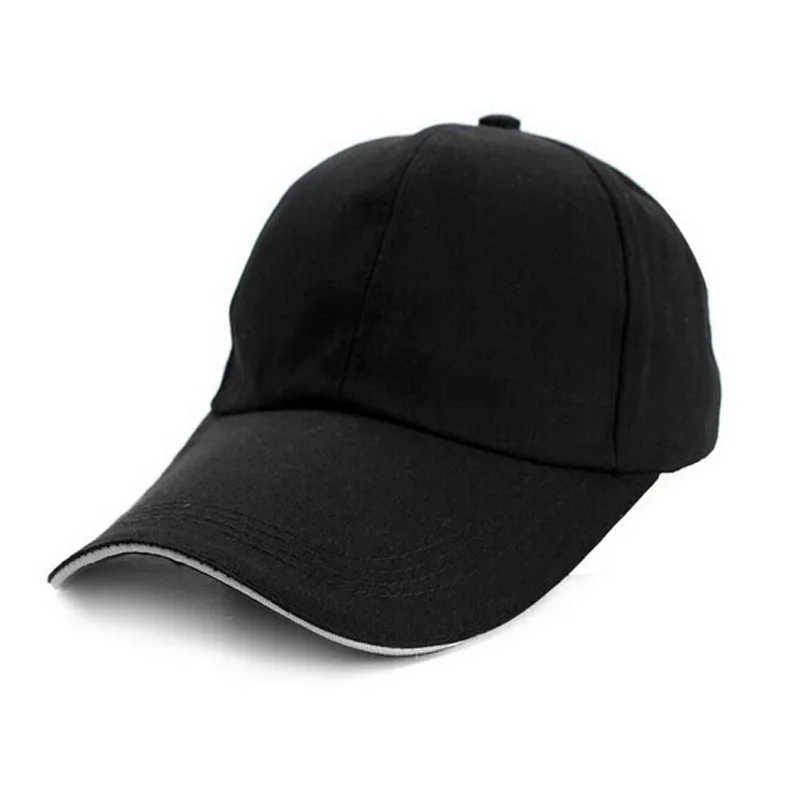 plain black adjustable baseball cap