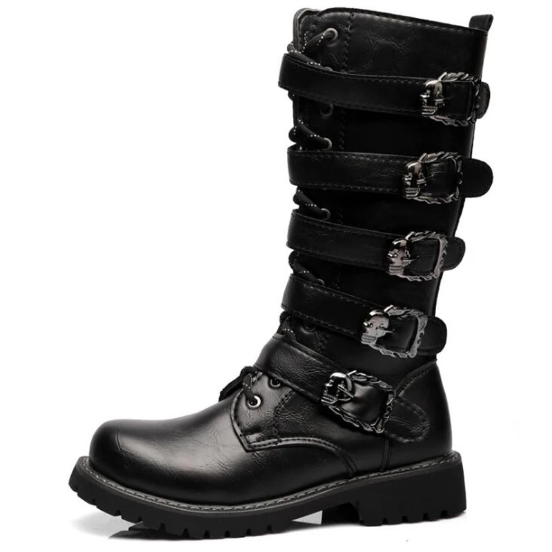 Botas militares con hebillas hombre Clearance