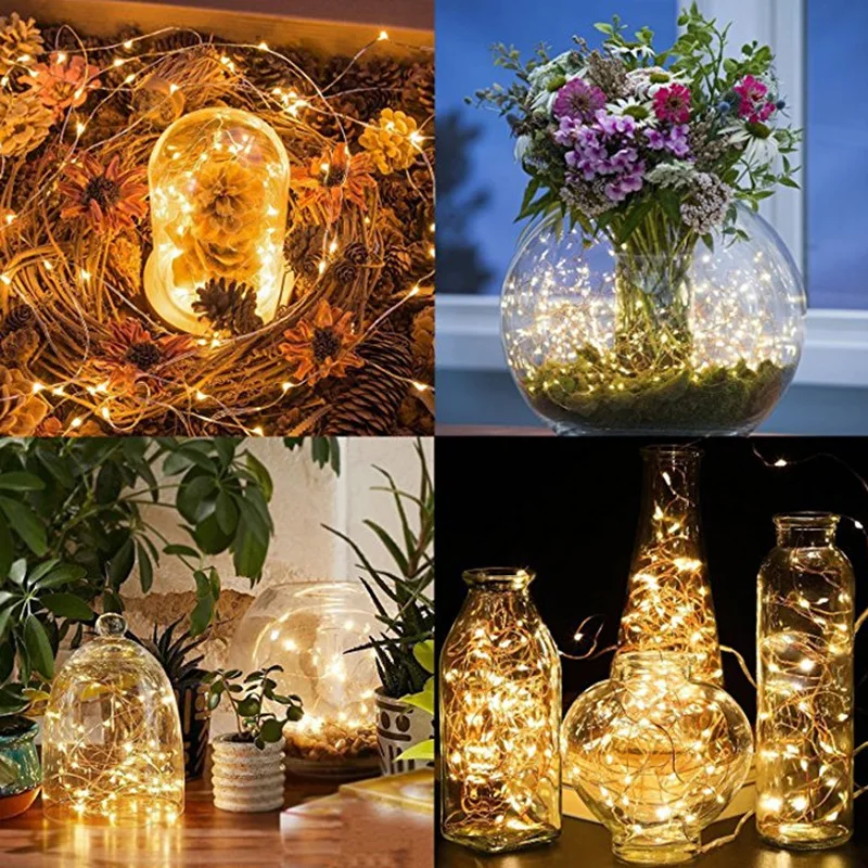 

1-10M Copper Wire LED String Lights Night Light Holiday Lighting Garland Fairy Lights Christmas Tree Wedding Party Decoration