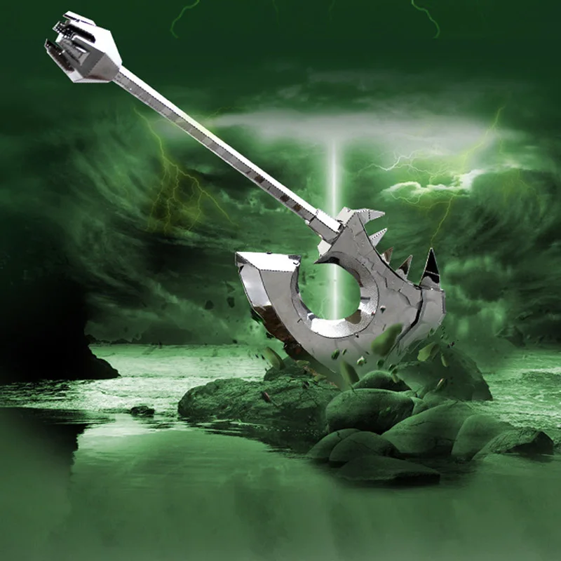 MU Doom бездна Battleaxe DIY 3D металлические головоломки собрать модель Наборы лазерная