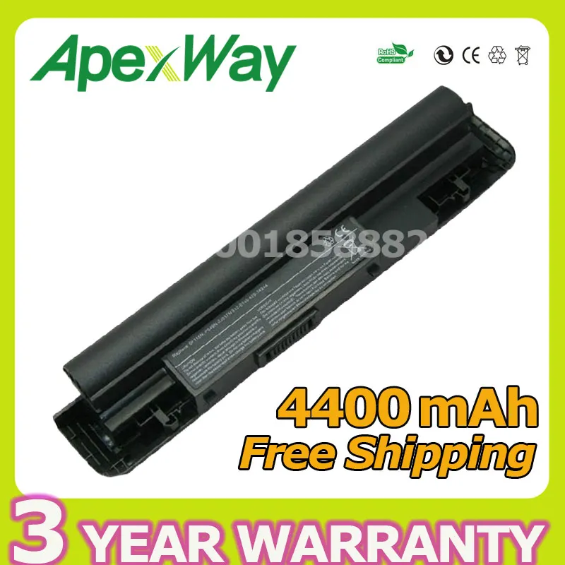 Apexway 6 ячеек 11 1 v 4400mAh аккумулятор для ноутбука Dell Vostro 1220 1220n 0F116N F116N K031N N887N P649N |