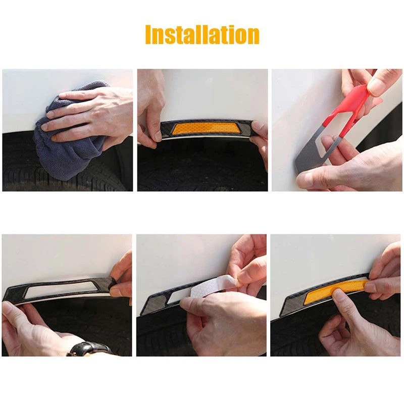 

Safety Warning Reflective Strip Auto Car Bumper Reflector Fender Stickers Decals
