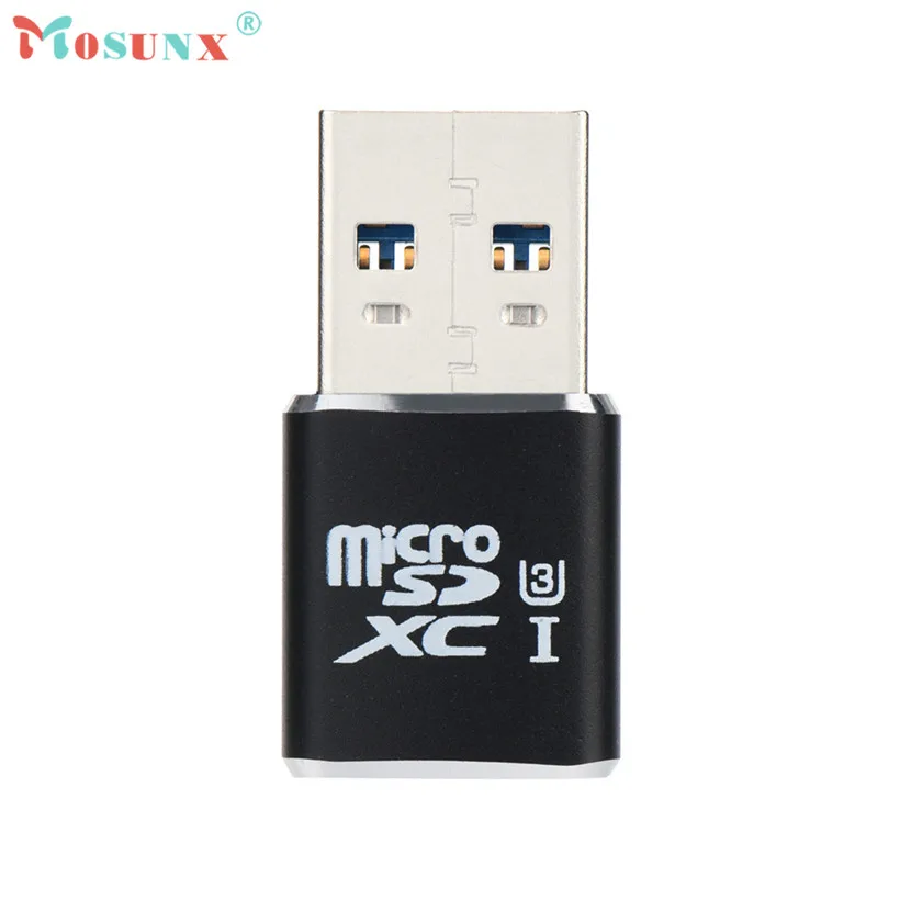 Mosunx Расширенный считыватель USB 3,0 мини-кардридер/MICRO SD/SDXC алюминиевый TF кардридер 1 шт