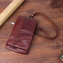 6,3 ''натуральная кожа маленькая сумка на ремне мужская сумка для мобильного телефона чехол для iPhone/samsung/huawei/Xiaomi/Nokia с шейным ремешком Универсальный