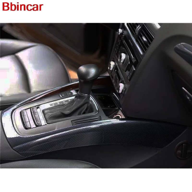 Bbincar ABS de plástico de fibra de carbono para Audi Q5 2013-2016 engranaje delantero Shif Panel Frame 4 puerta Trim partes interiores Bbincar ABS de plástico de fibra de carbono para Audi Q5 2013-2016 engranaje delantero Shif Panel Frame 4 puerta Trim partes interiores