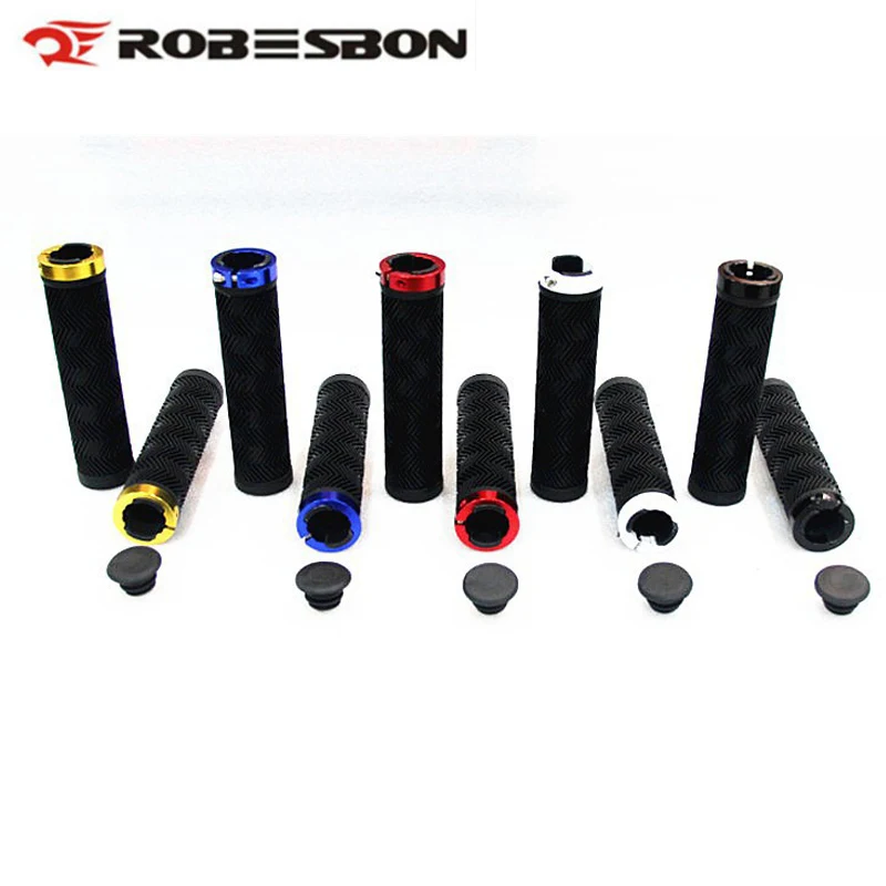MTB Bike Bicycle Lockable Handle Grip Road cycle Handlebar Grip Rubber Aluminum