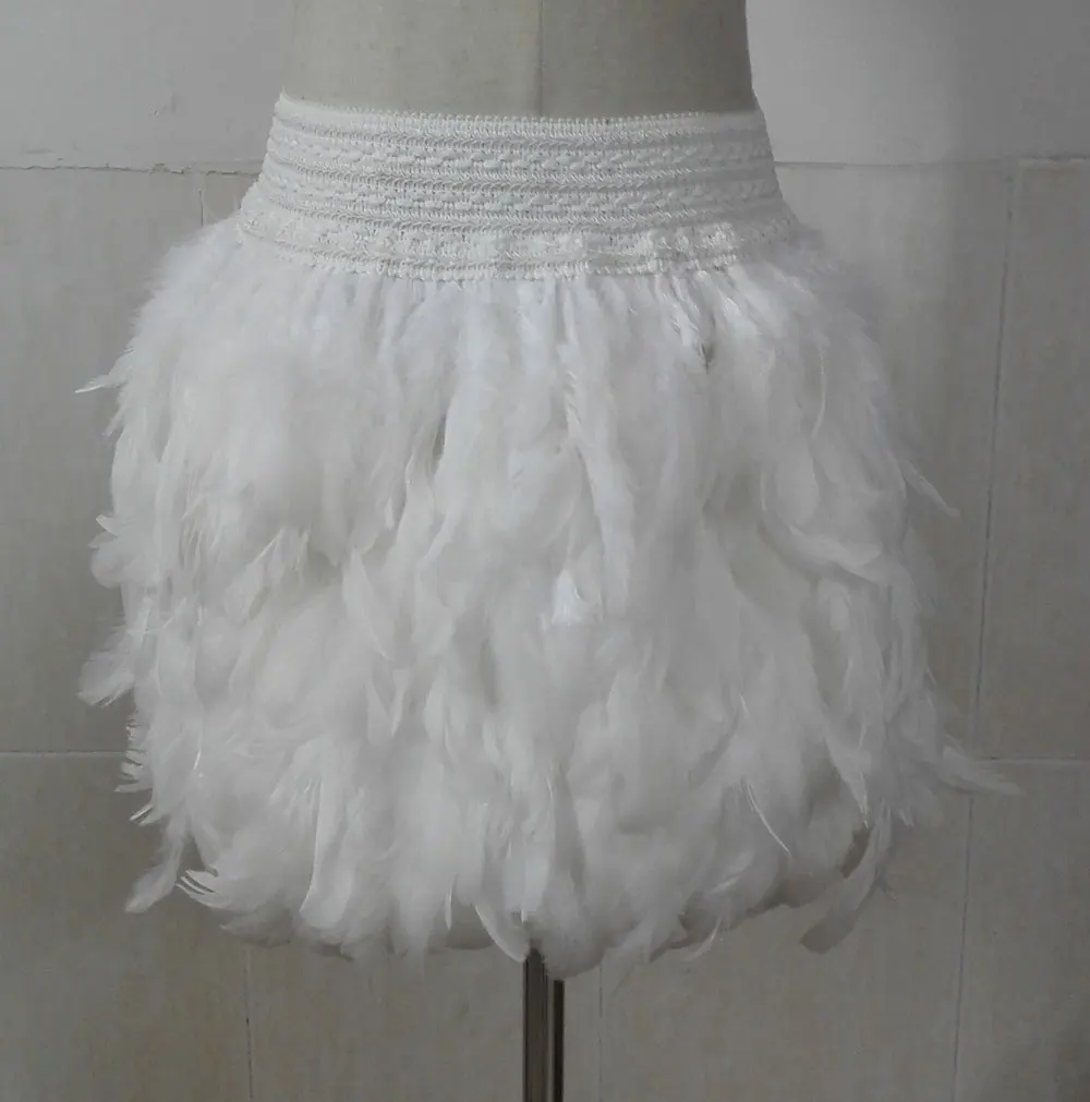 

Rooster coque feather skirt, fully double layer fabric lined, 8 sizes 6 colors #SKT17003