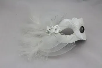 

Masquerade mask white black men and women mask lace mask full face mask