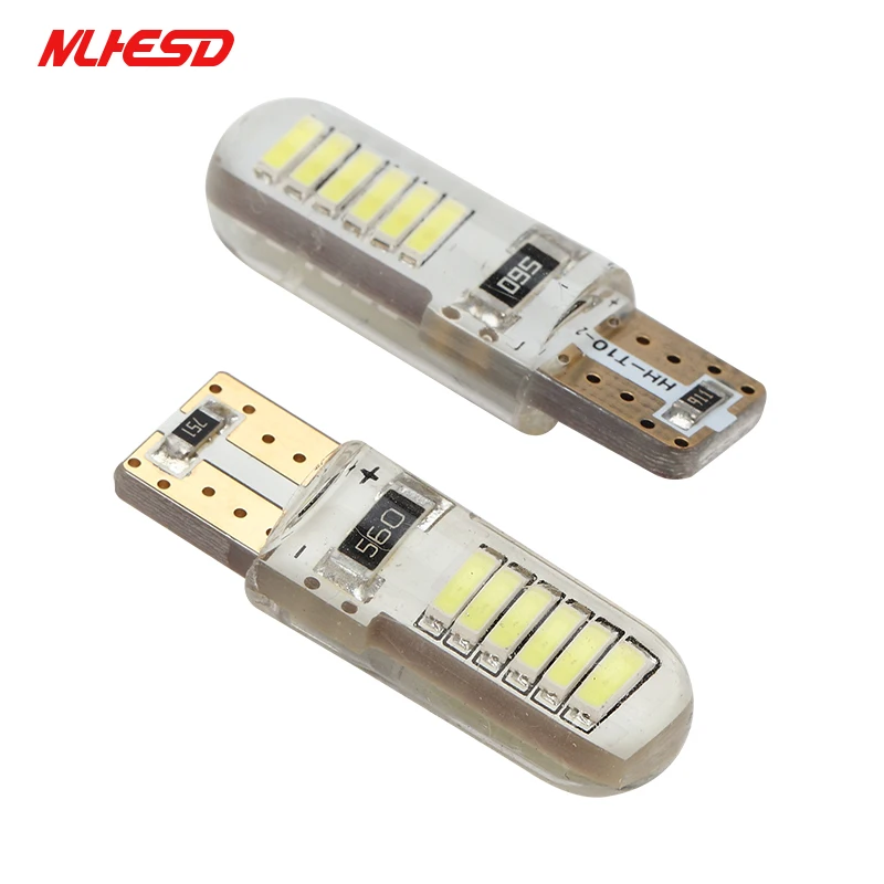 100 шт. ошибок T10 светодиодный w5w 158 168 194 4014 t10 12smd SMD СВЕТОДИОДНЫЙ Автомобиля замена