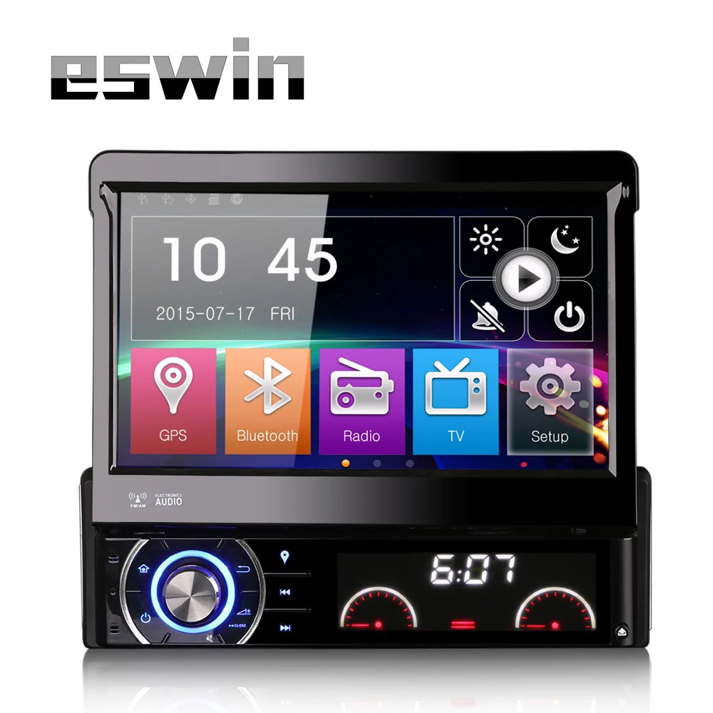 1 Din Car Multimedia Auto Radio DVD Player GPS Navigation With 7 Inch Touch Screen Detachable