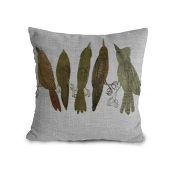 

Retro Birds Family Design 45*45cm Car Seat Linen Cotton Cushion Cover decorative pillows cushion for Wedding Gifts
